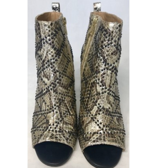 calvin klein snakeskin booties